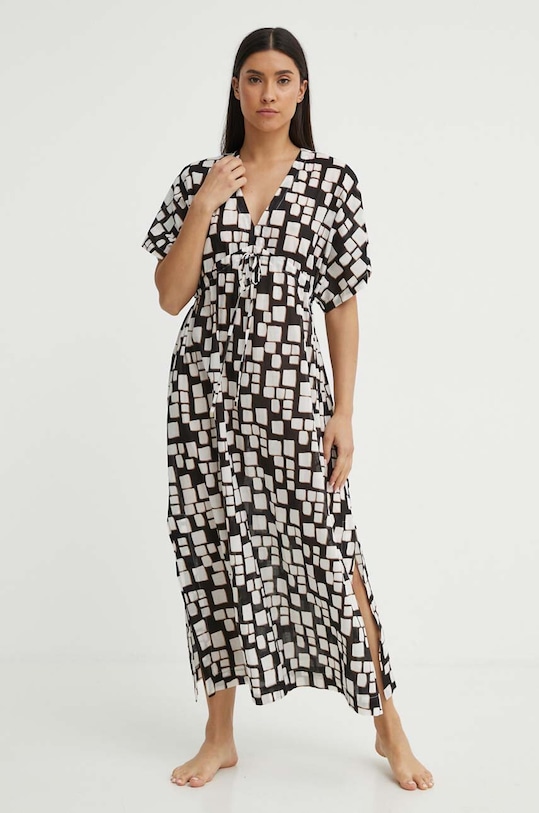 Bavlněné plážové šaty Max Mara Beachwear černá 2416221059600