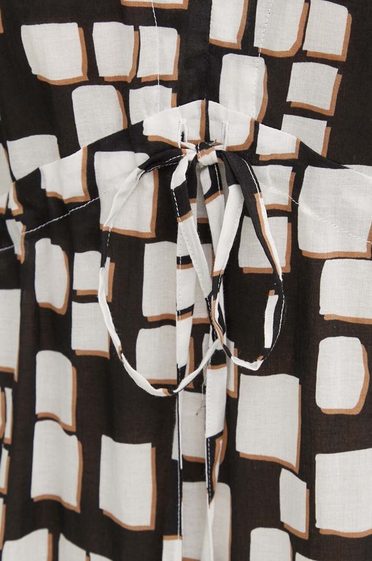 Bavlněné plážové šaty Max Mara Beachwear 2416221059600 černá