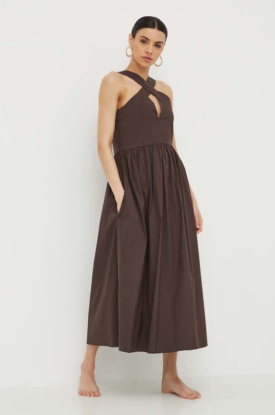 Max Mara Beachwear rochie de plajă maro 2416221079600