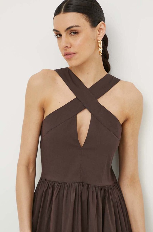 Plážové šaty Max Mara Beachwear 2416221079600 hnedá