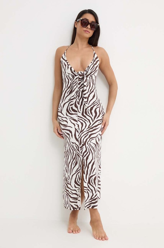 Plážové šaty Max Mara Beachwear 2416621049600 hnědá SS24