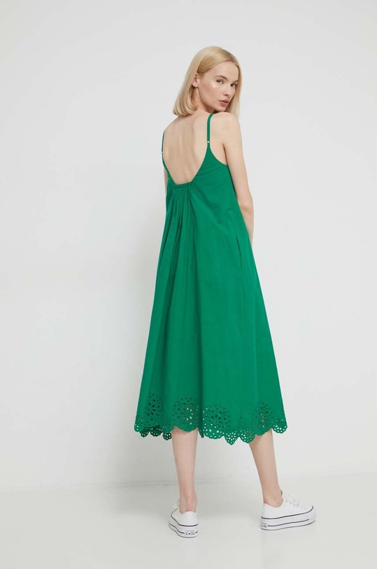 Desigual rochie din bumbac 24SWVW21 verde SS24