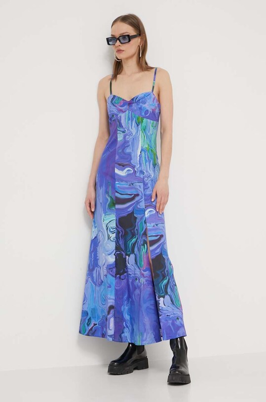 Šaty Desigual BLEU LACROIX 24SWVW80 fialová SS24