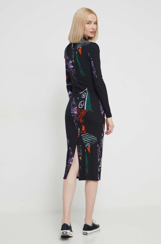 Desigual sukienka MALAGA LACROIX 24SWVK48 czarny SS24