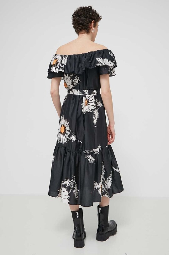 Одяг Бавовняна сукня Desigual GEORGEO 24SWVW02 чорний