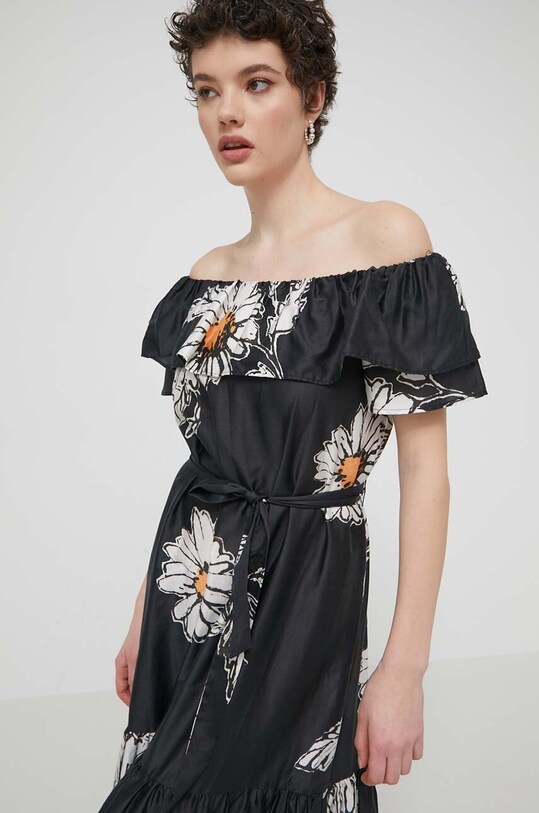 Бавовняна сукня Desigual GEORGEO чорний 24SWVW02