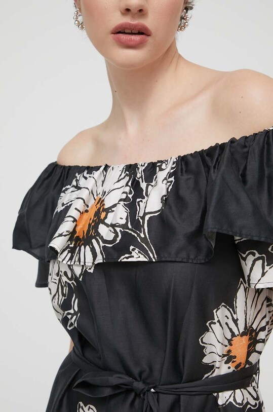 Бавовняна сукня Desigual GEORGEO 24SWVW02 чорний