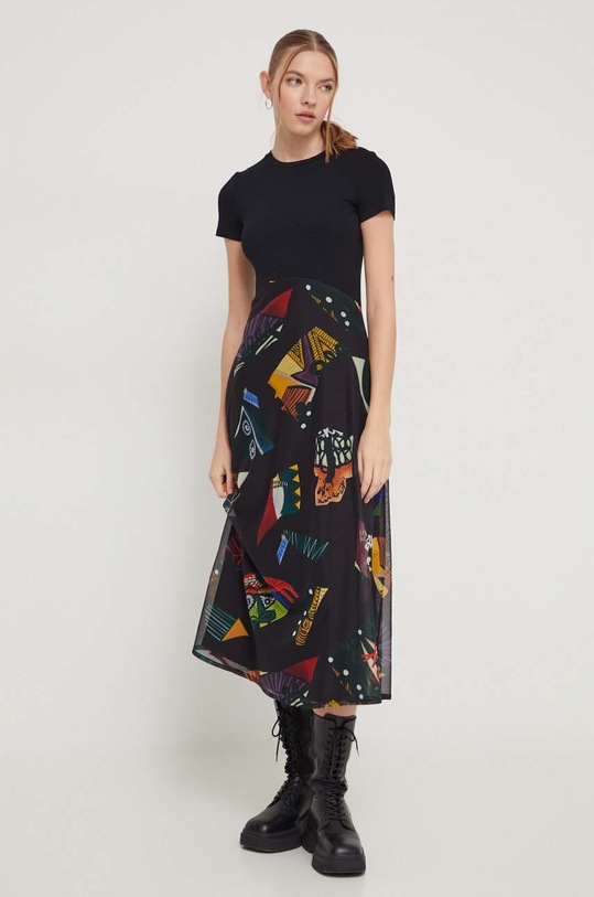 Desigual sukienka LIN LACROIX casual czarny 24SWVK47