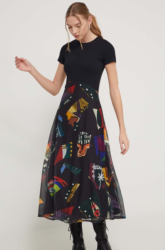 Desigual sukienka LIN LACROIX 24SWVK47 czarny SS24