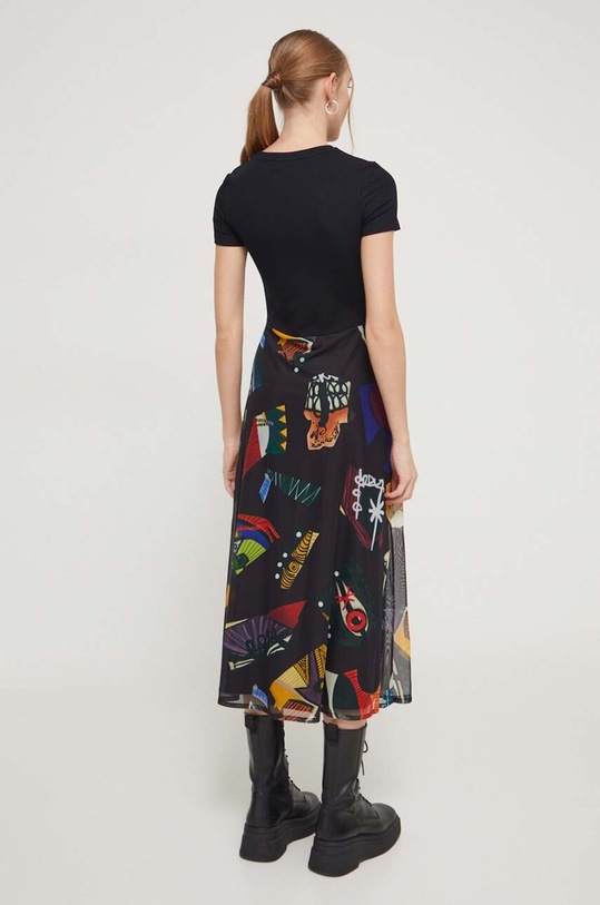Odzież Desigual sukienka LIN LACROIX 24SWVK47 czarny