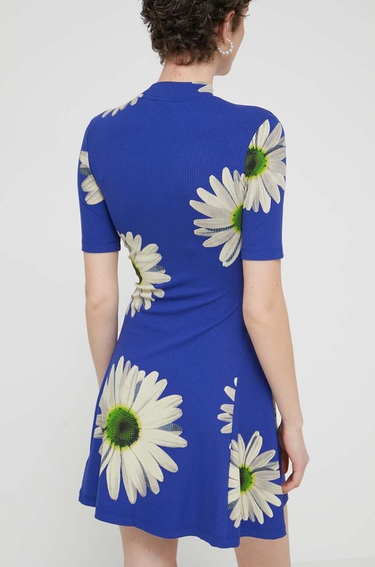 Odzież Desigual sukienka MARGARITAS 24SWVK70 niebieski