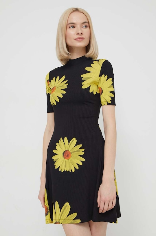 Desigual sukienka MARGARITAS wzorzyste czarny 24SWVK70