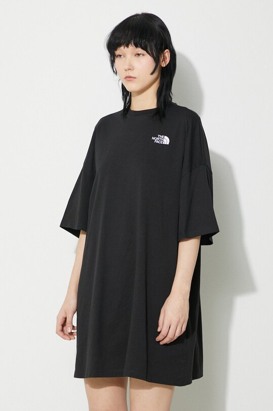Φόρεμα The North Face W S/S Essential Oversize Tee Dress μαύρο NF0A87NFJK31