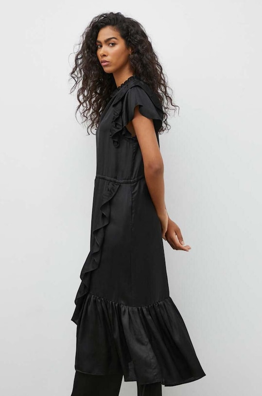 MUNTHE rochie din amestec de in fixat negru 1303.24230