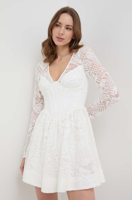 Šaty Bardot ELLIE čipka béžová 58309DB2.IVORY