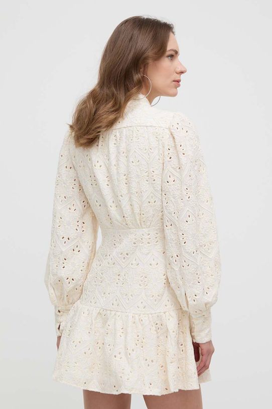 Oblečení Bavlněné šaty Bardot REMY 59230DB1.IVORY béžová