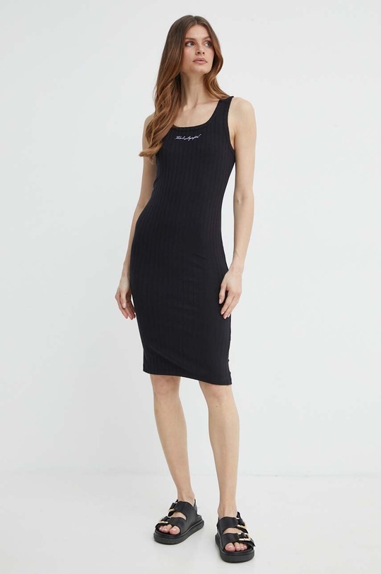 Φόρεμα Karl Lagerfeld 24UW1343 μαύρο SS24