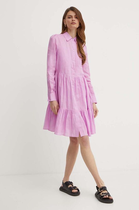 BOSS Orange sukienka 50511768 różowy SS24