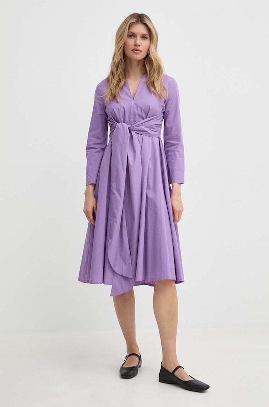 MAX&Co. sukienka bawełniana 2416221154200 fioletowy SS24