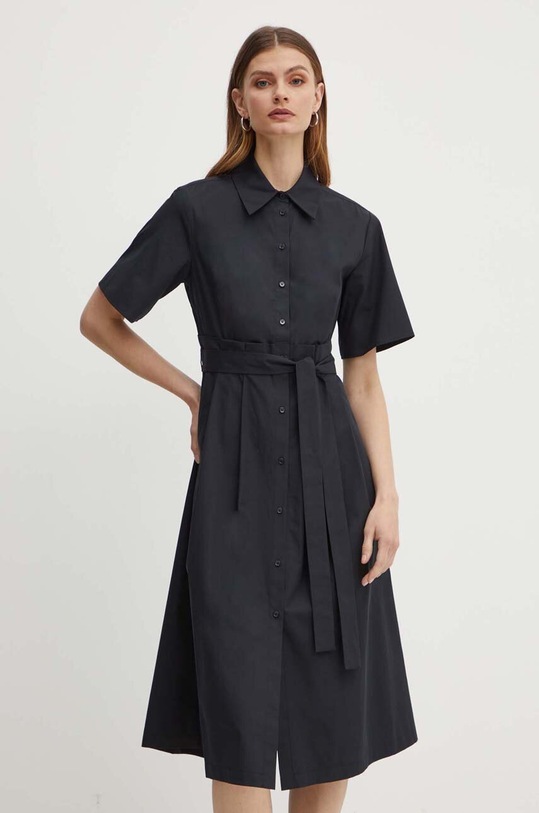MAX&Co. rochie din bumbac fixat negru 2416221174200