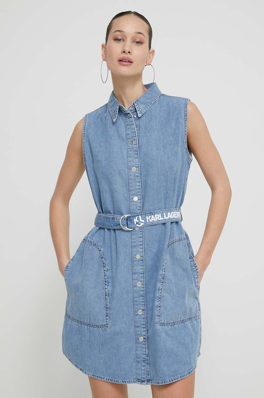 Джинсова сукня Karl Lagerfeld Jeans casual блакитний 241J1310