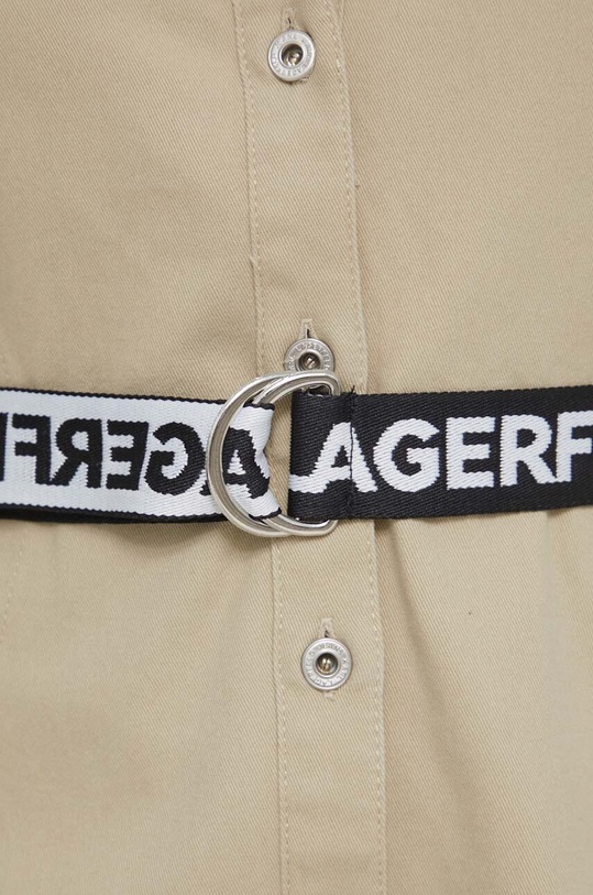 Бавовняна сукня Karl Lagerfeld Jeans 241J1311 бежевий