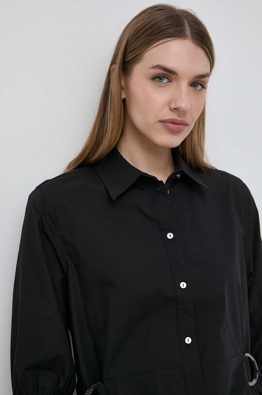 Karl Lagerfeld rochie din bumbac 241W1300 negru