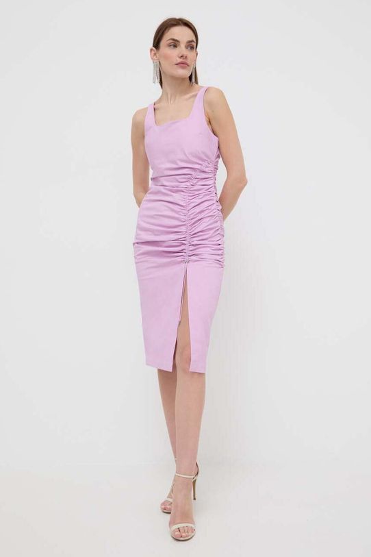 Rifľové šaty Karl Lagerfeld 241W1303 ružová SS24