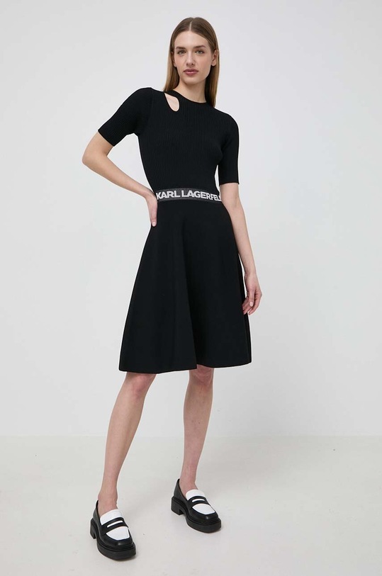 Φόρεμα Karl Lagerfeld 241W1331 μαύρο SS24