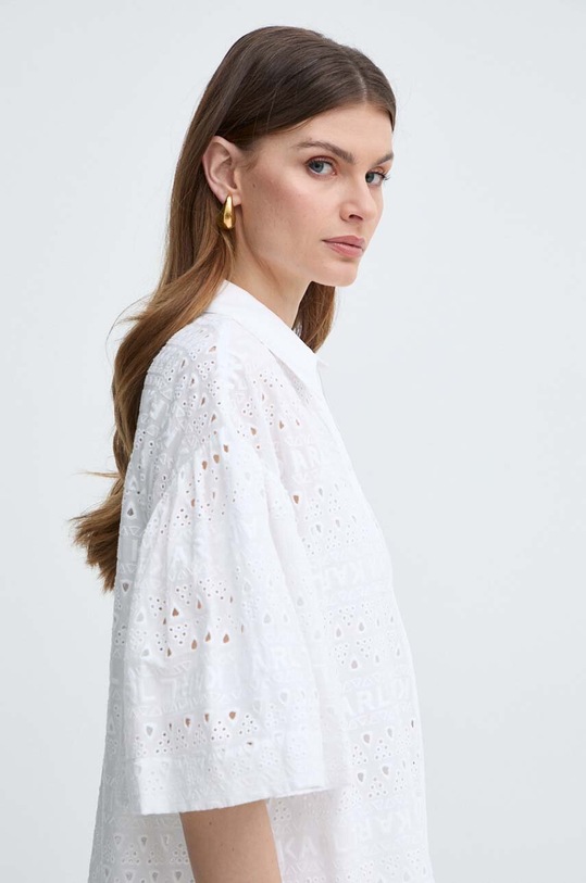 Karl Lagerfeld sukienka bawełniana 241W1306 biały