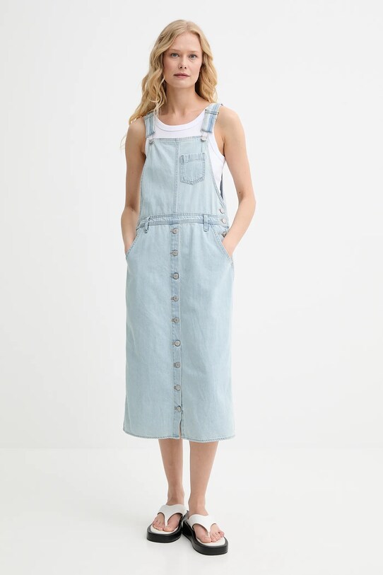 Levi's sukienka jeansowa bawełna niebieski A7575