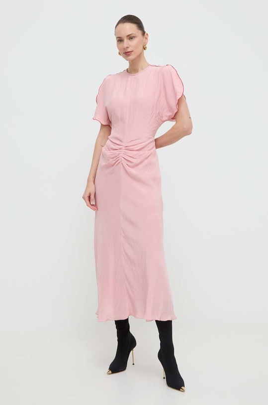 Φόρεμα Victoria Beckham 1224WDR005227B ροζ SS24