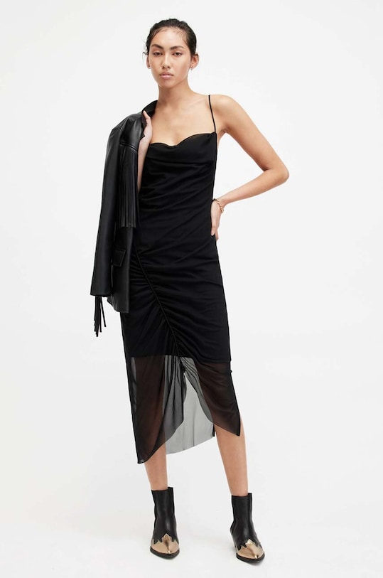 Φόρεμα AllSaints ULLA WD348X μαύρο