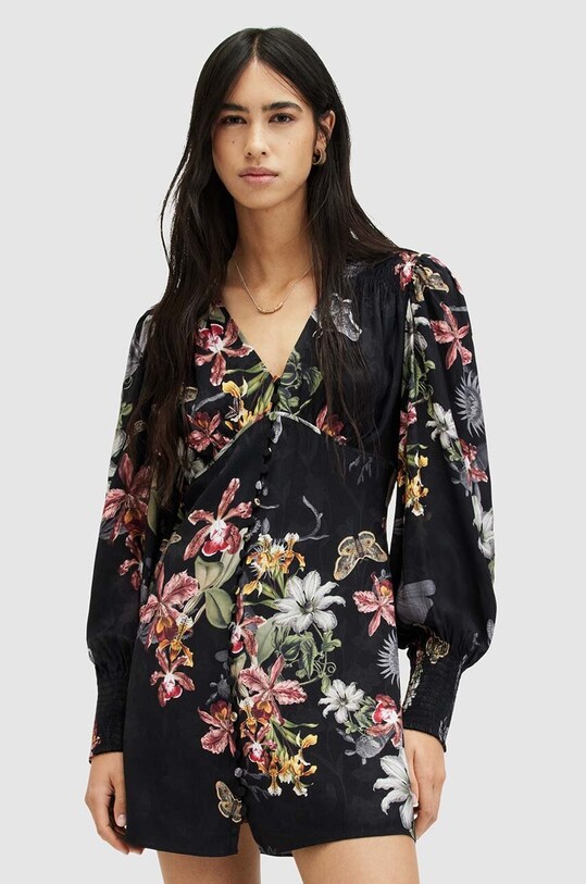 Obleka AllSaints AUDEN SANIBEL WD567Z črna SS24