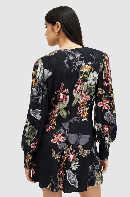 Obleka AllSaints AUDEN SANIBEL črna WD567Z
