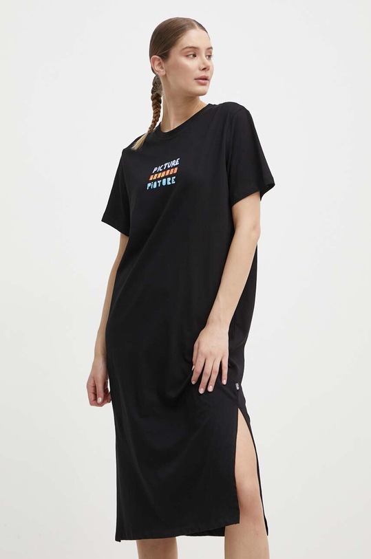 Бавовняна сукня Picture Junyper casual чорний WDR099
