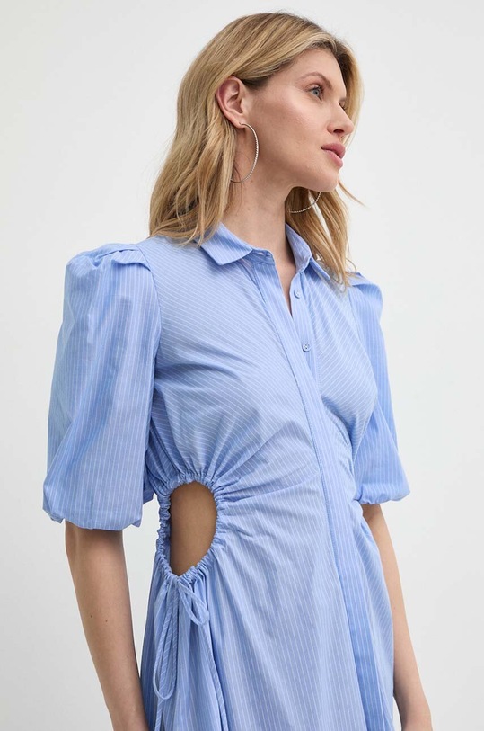 Βαμβακερό φόρεμα Bardot STRPE STRPE μπλε 57347DB3.BLUE.STRPE