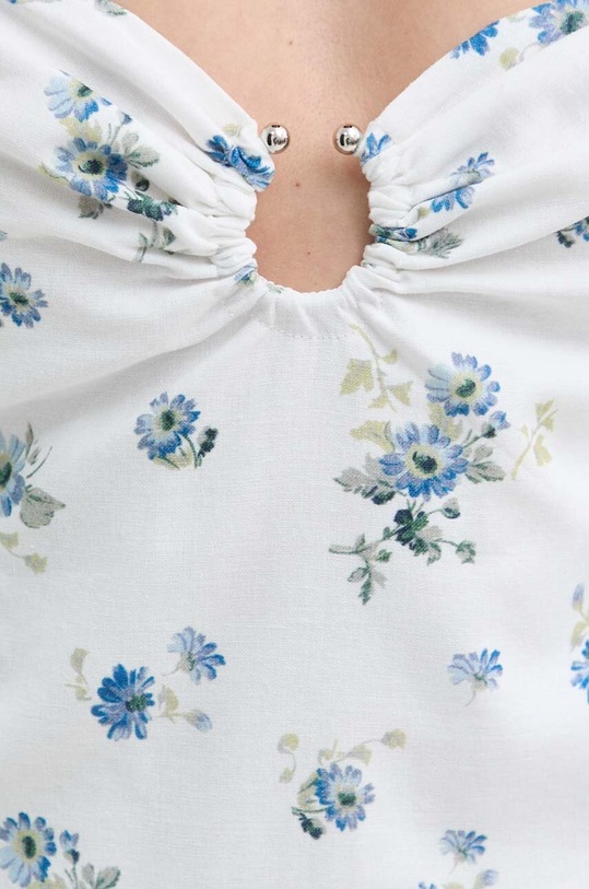 Bardot rochie CELLO 59157DB.BLUE.FLORA alb