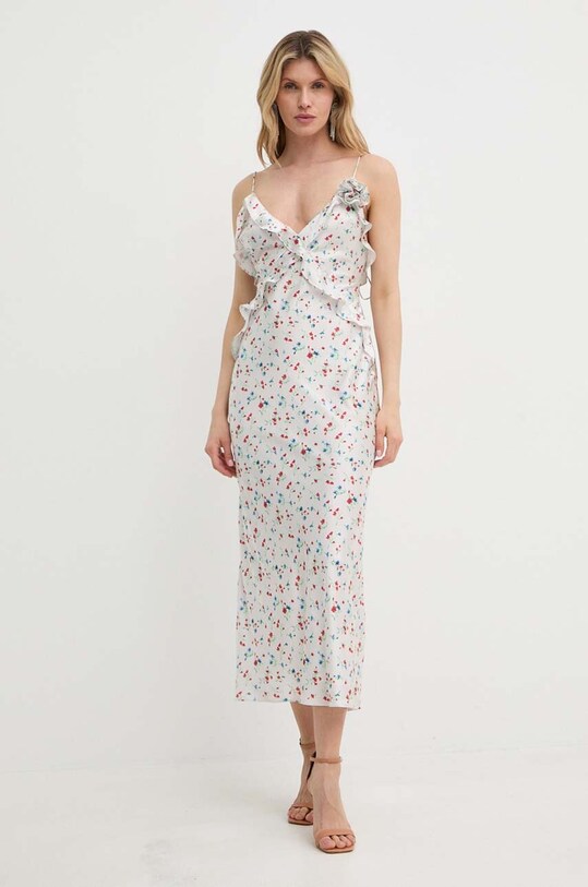 Bardot rochie OLEA maxi bej 59176DB.IVORY.DITS