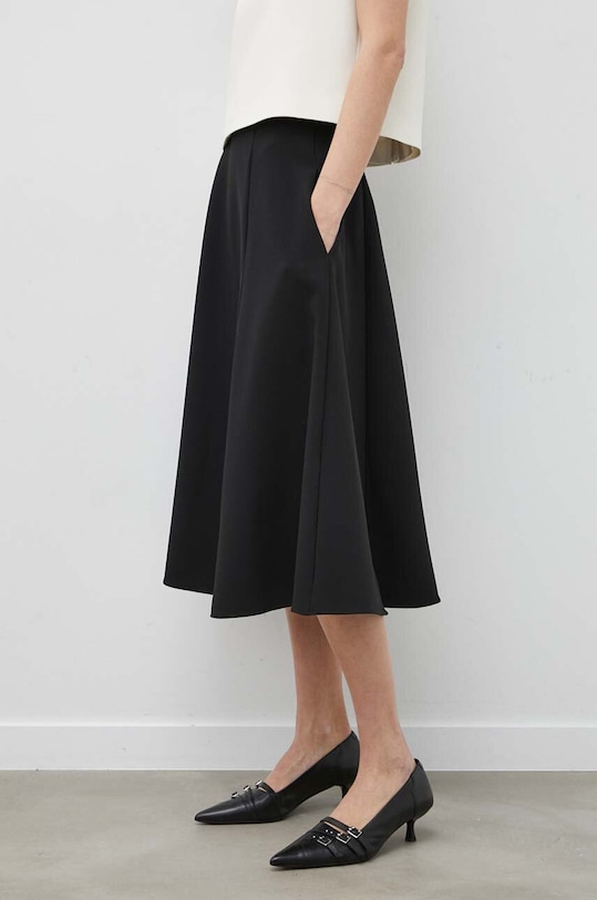 Theory spódnica midi czarny O0205301