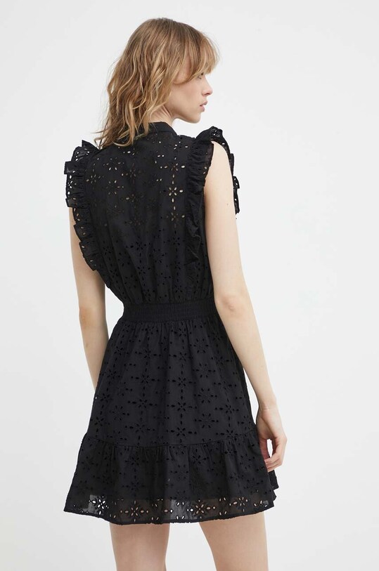 Îmbrăcăminte The Kooples rochie din bumbac FROB28170K negru