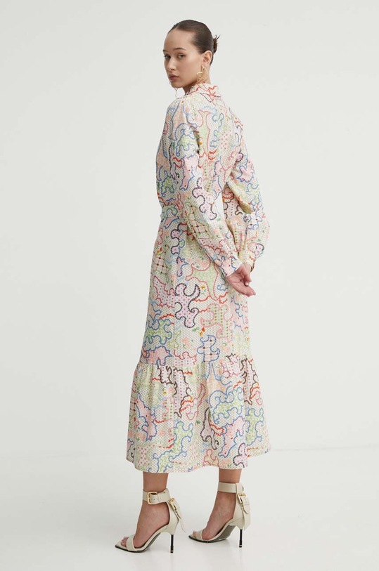 Oblečení Šaty s příměsí lnu Never Fully Dressed NFDDR1244.White vícebarevná