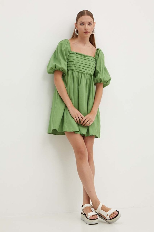 Abercrombie & Fitch vestito di lino KI159.4589.341 verde SS24