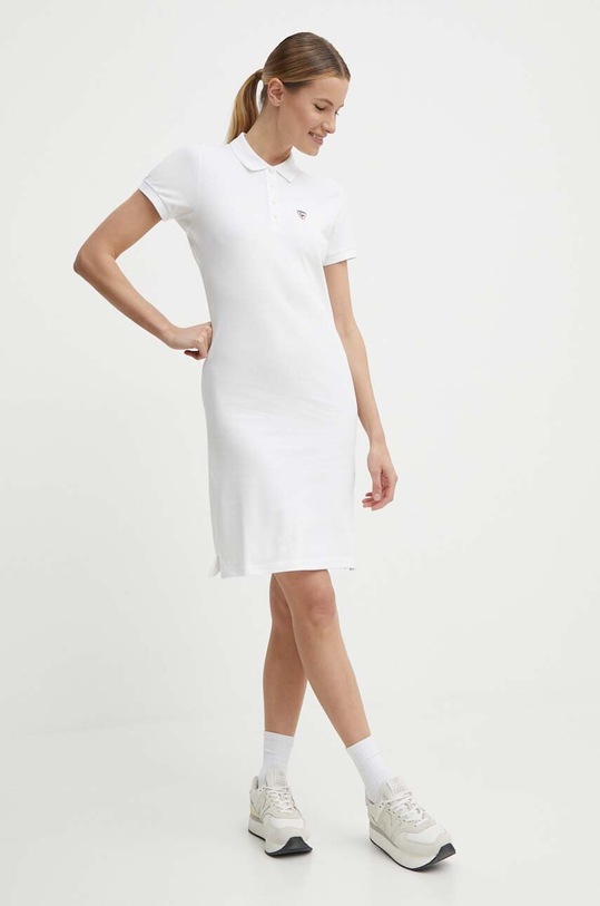 Rossignol rochie din bumbac fixat alb RLLWD02