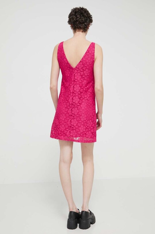 Odzież Desigual sukienka LACE 24SWVW48 różowy