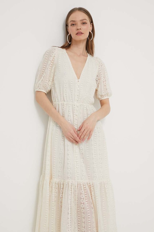 Desigual sukienka OTTAWA wzorzyste beżowy 24SWVW05