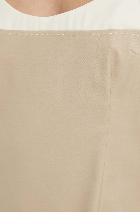 Φόρεμα από μείγμα μαλλιού Remain 5013252764 μπεζ