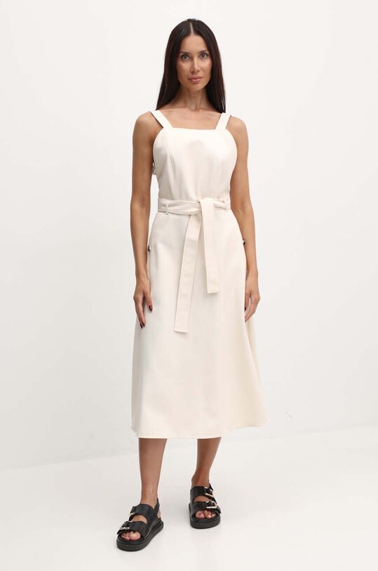 Weekend Max Mara rochie jeans midi bej 2415221013600