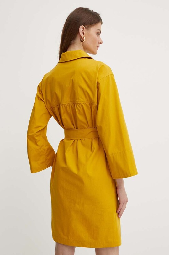 Одежда Хлопковое платье Weekend Max Mara 2415221023600 жёлтый