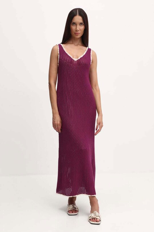 Haljina Weekend Max Mara bez uzorka ljubičasta 2415321013600